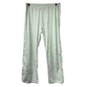 Lake Green White Stripe Pajama Bottom Pants Size Small Pima Cotton Coastal Soft
